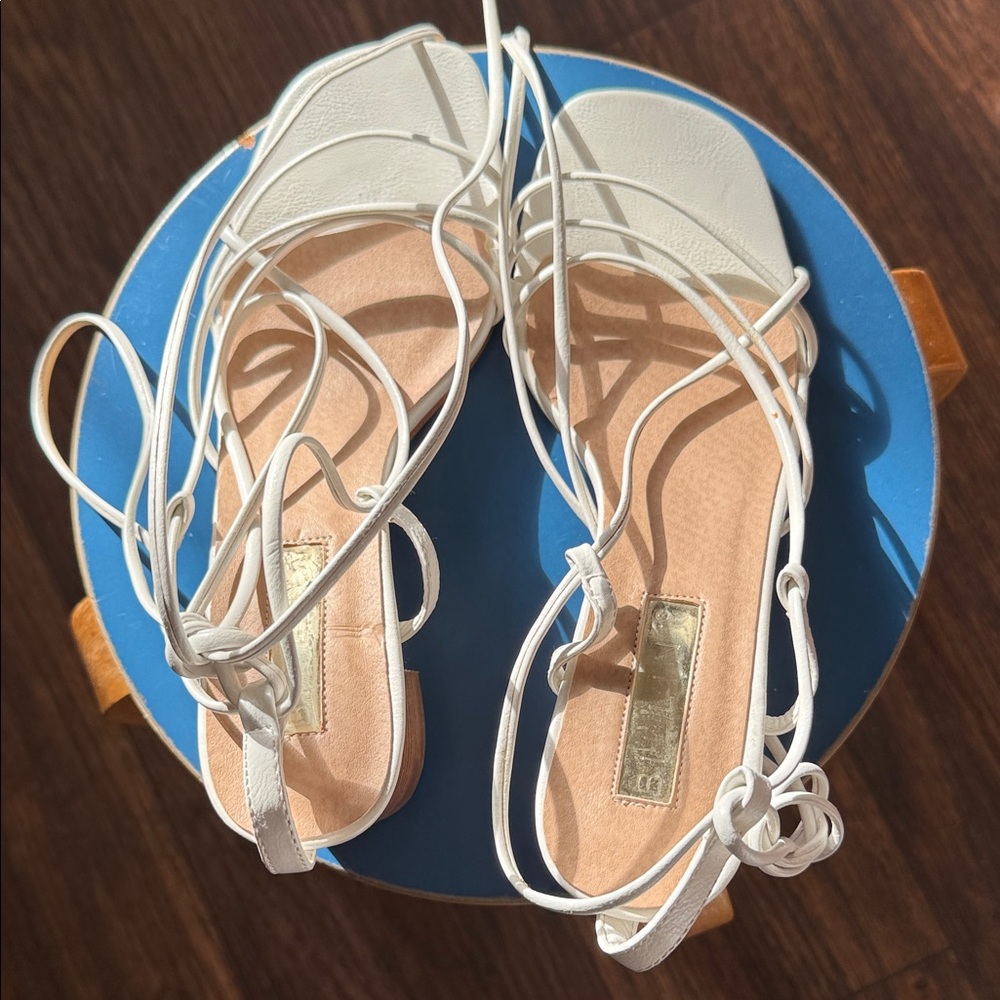 Billini White Strappy Sandals